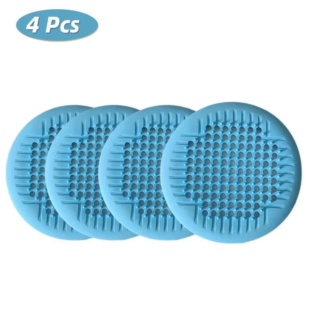 1/2/4Pcs Shower Drain Hair Catcher Drain Cover Bathroom Tub with Suction Cup 5.5 Inches Silicone Sink Strainer Suit for Bathtub
