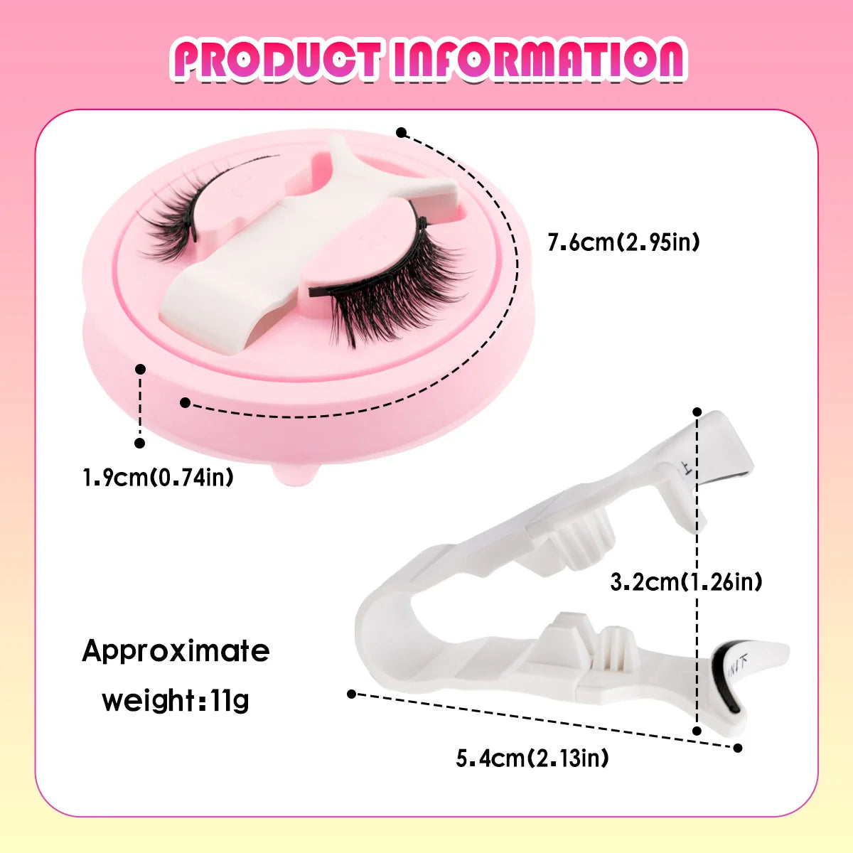 New 1 Pair Magnetic Eyelashes Handmade 3D Fluffy Faux Mink Lashes Reusable Natural False Eyelashes Magnetic Tweezers Makeup Set