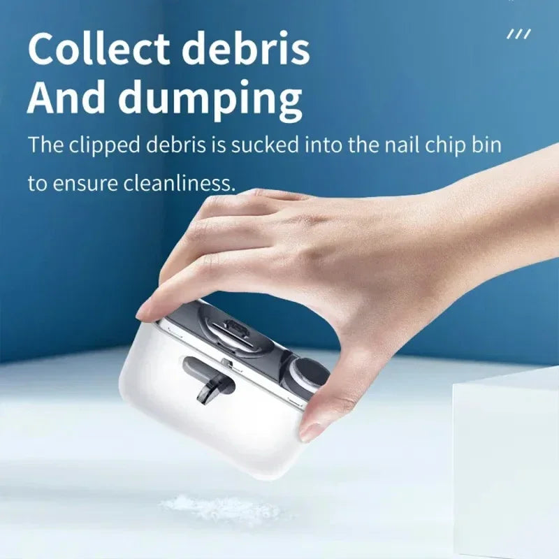 Automatic Electric Nail Clipper USB Rechargeable Mini Portable Manicure Tool for Adult and Baby Safe Trimming Polish Home Use