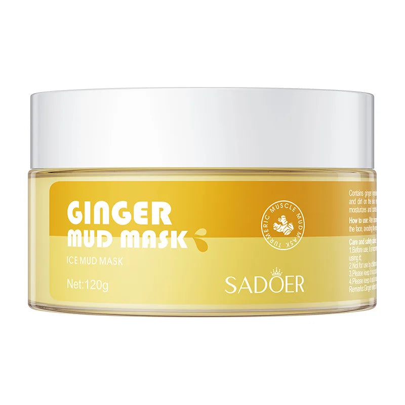 SADOER Ginger Green Tea Mud Masks Face Moisturizing Whitening Anti Wrinkle Remove Blackhead Facial Masks Clay Skin Care