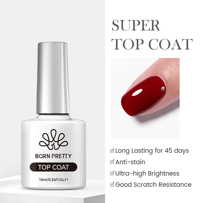 BORN PRETTY 10ml Glitter Pink Nude Jelly Nail Gel Polish Varnis Semi-permanent Sheer Translucent UV LED Soak Off Gel Polish