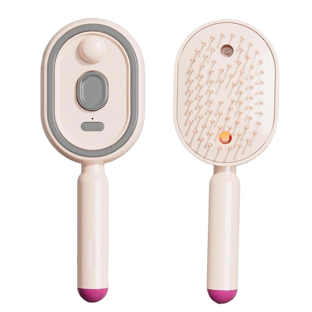 Electric Spray Hair Brush Rechargeable Water Spray Hair Brush Anti-Static Hair Brush Reduce Frizz Electric Steam Massage Comb