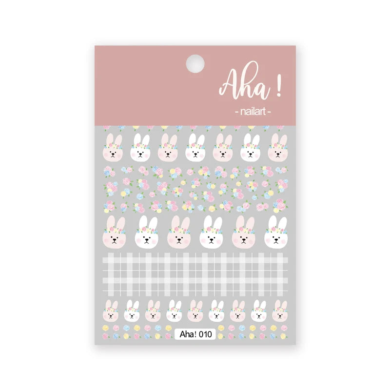 1pc Cute White Cloud Nail Stickers Ultra Thin Nail Art Stickers Self Adhesive Decals Star Moon/Flower/Clouds Kawaii Nail Decals