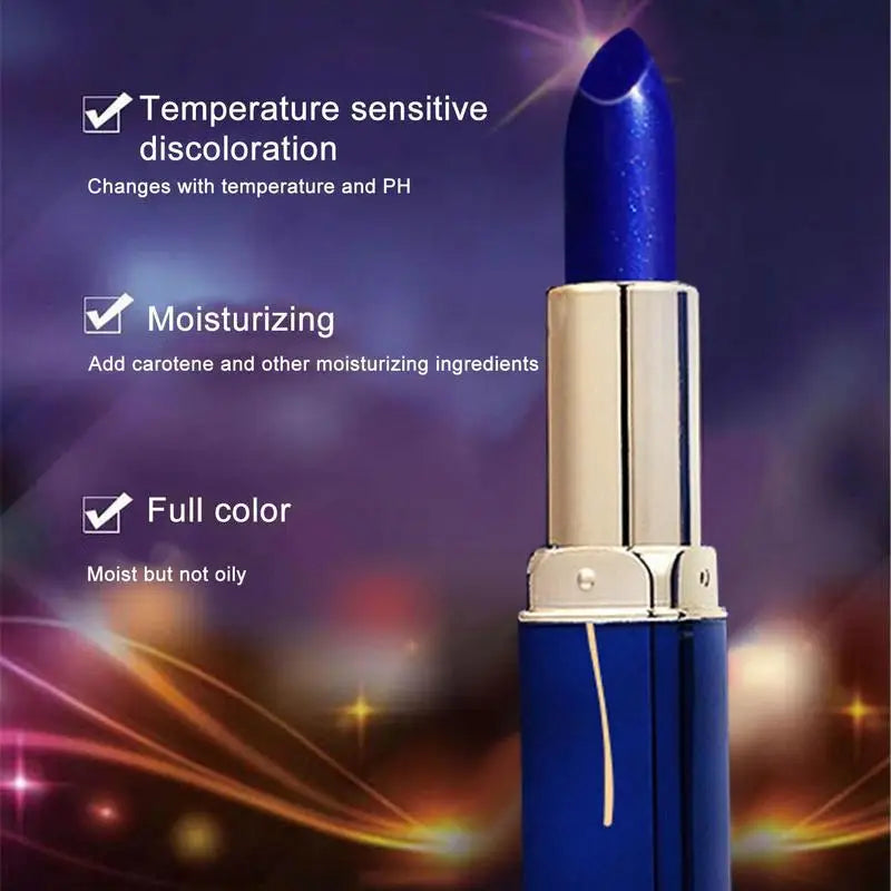Color Changing Lipstick Waterproof Blue Lipstick That Turn PinkWipe Blue Turns To Pink Moisturizing Lipstick Lip Gloss Lips Care