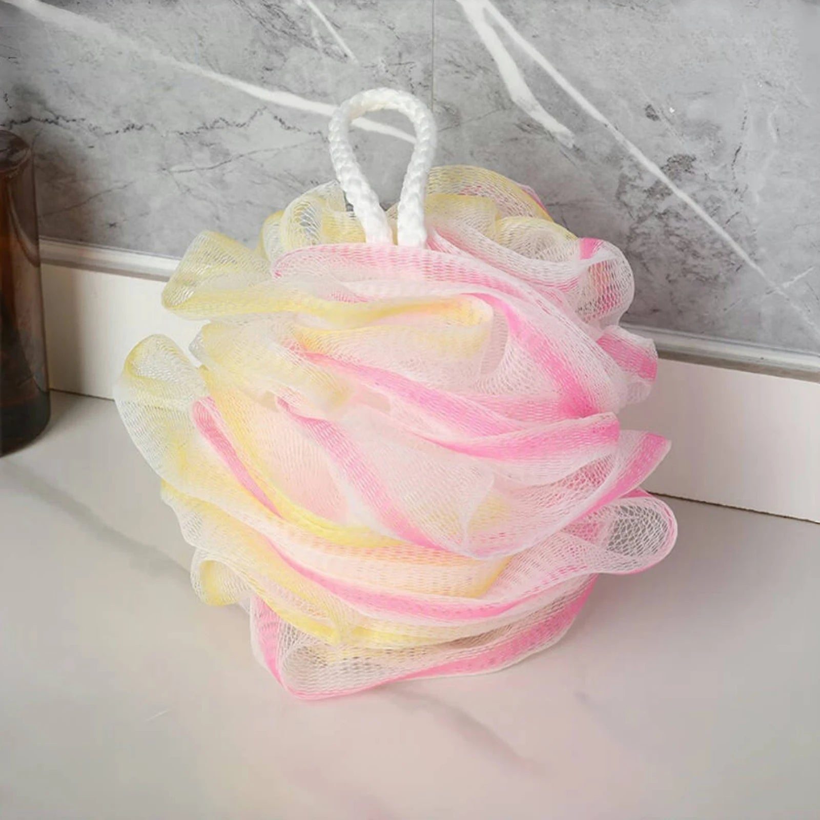 2PCS Exfoliating Bath Sponge Set Bath loofah shower sponge Soft Mesh Bath Sponge Balls Bathroom Supplies for Women, Men Bathroom