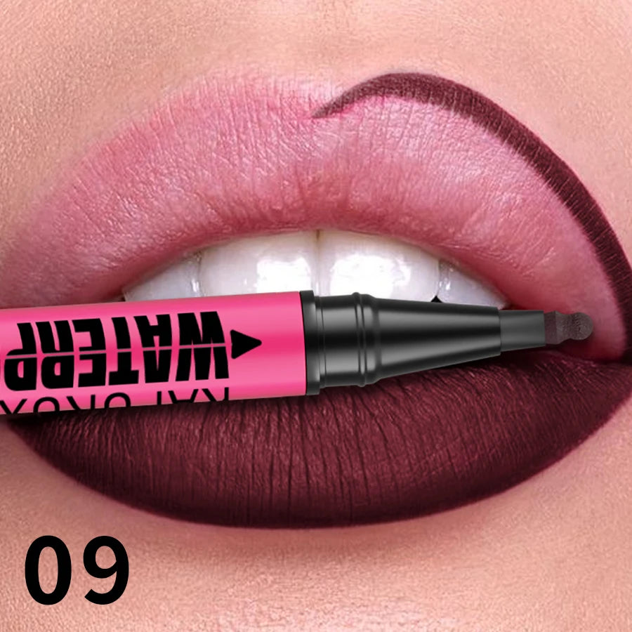 1PC Liquid Matte12-Color Lipliner Pencil Waterproof Plumping Stain Lipstick Natural Lip Liner Outline Lips Contour Makeup