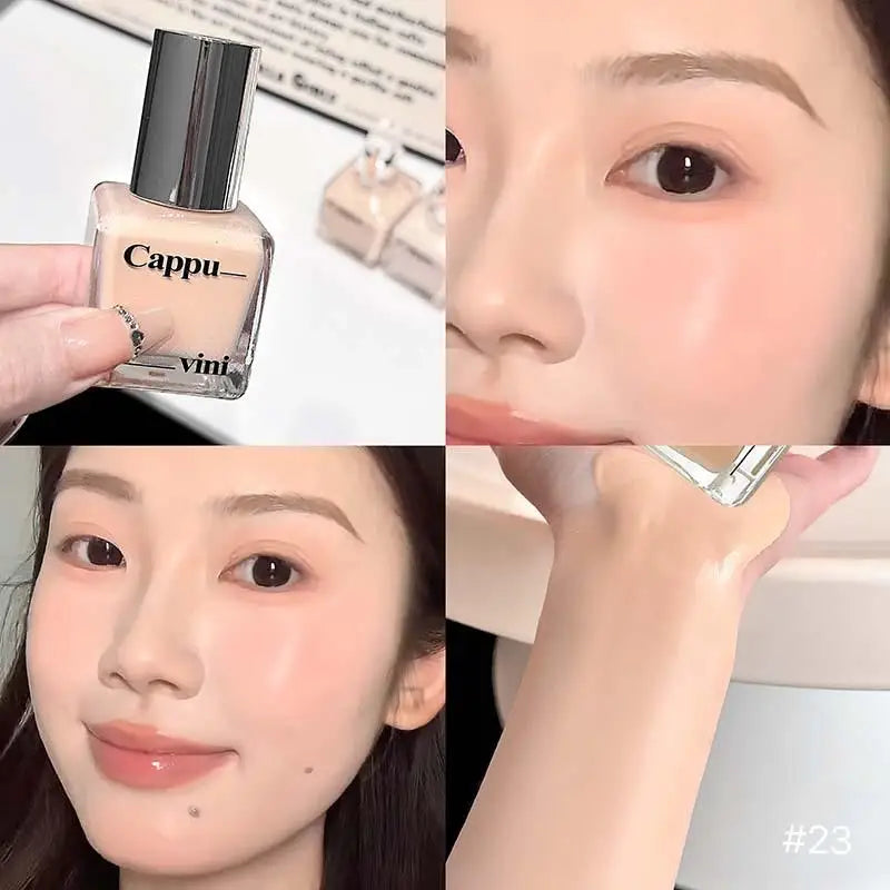【AD】Cappuvini Liquid Foundation Concealer Cream Oil Control Long Lasting Moisturizing Brighten Full Coverage Black Eyes Makeup