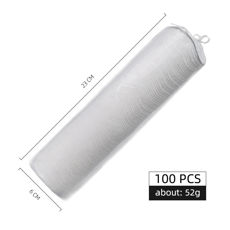 Disposable 100PCS Cosmetic Wipes Nail Art Cleaning Round Pads Soft Daily Supplies Facial Cotton Makeup Remover Tool