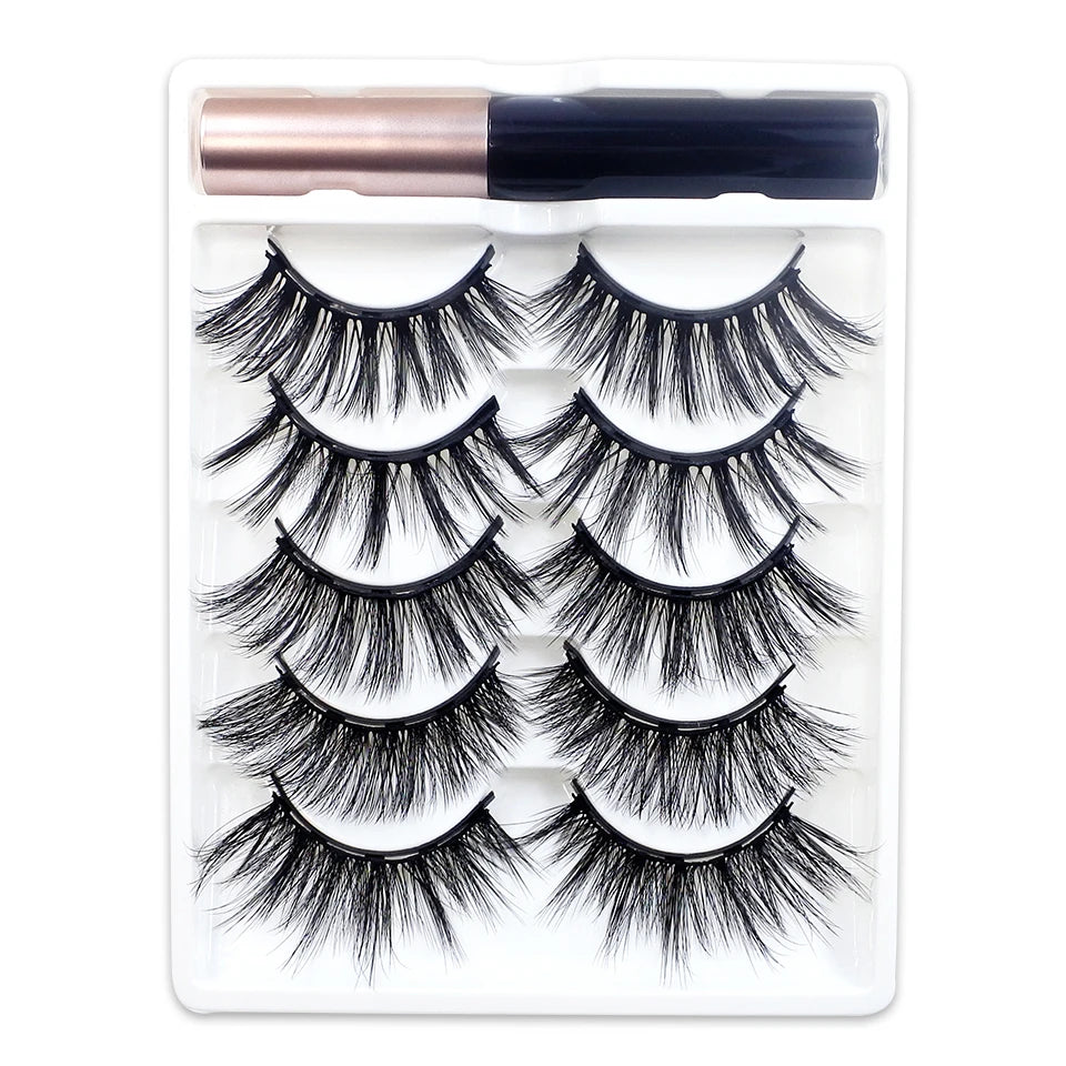 1/5 Pairs Magnetic Eyelashes Makeup False Lashes Bulk Items Wholesale Natural Magnetic Lashes Eyeliner Set