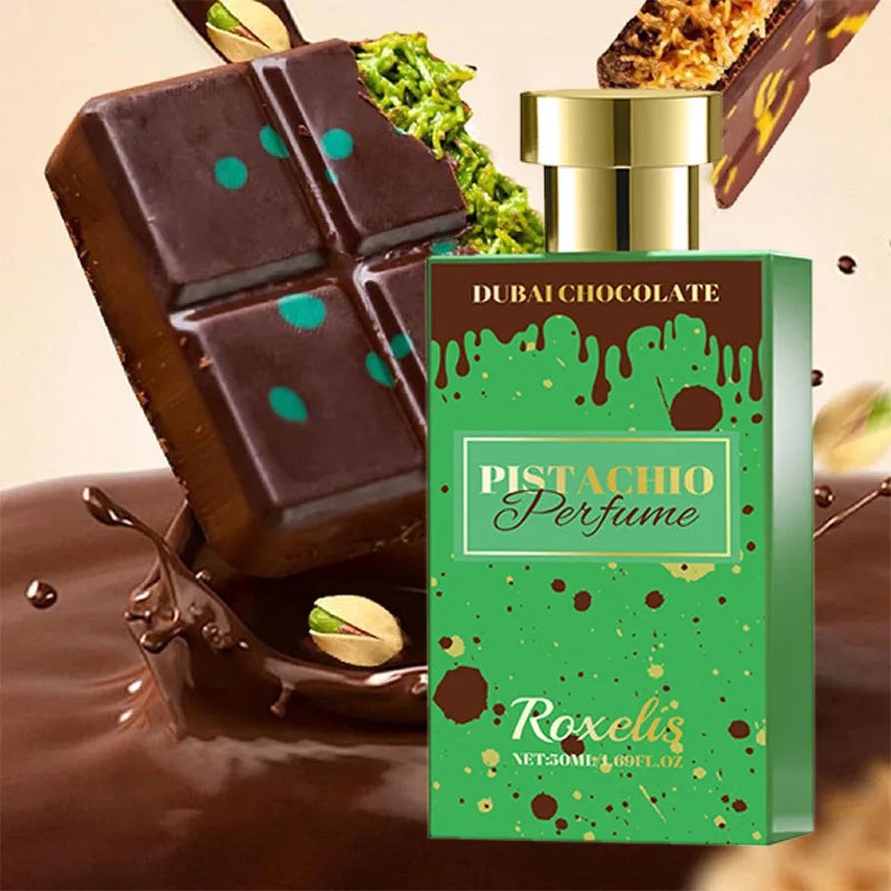 Dubai Pistachio Cocoa Kunafa Vanilla Perfume,Unisex Cuisine Fruity Notes Eau De Parfum,Chocolate Fragrance Spray,Fresh Scent