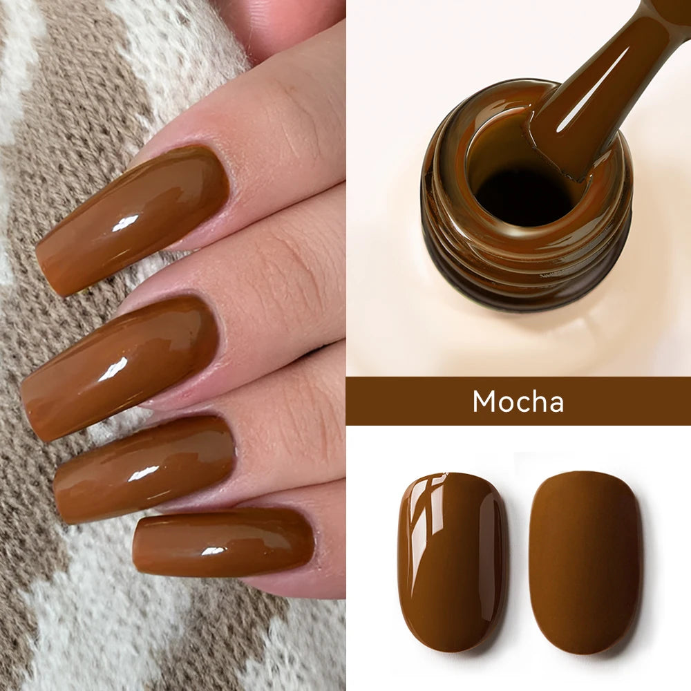 MAYCHAO Cherry Red Gel Nail Polish 12ml Glossy Semi Permanent Soak Off UV LED Frosted Gel Nails Base Painting Varnish