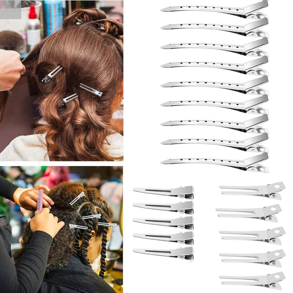 10-30Pcs Hair Care Clips Metal Steel Hairdressing Sectioning Clip Clamps Barber Hair Cut  Styling Tools Hair Root Fluffy Hairpin