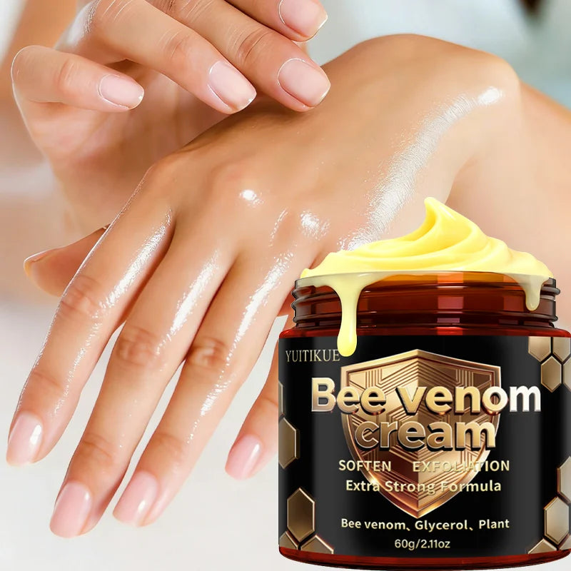 YUITIKUE Bee Venom Foot Cream - Soften Exfoliation Foot Care Cream Extra Strong Plant Formula for Dry Feet