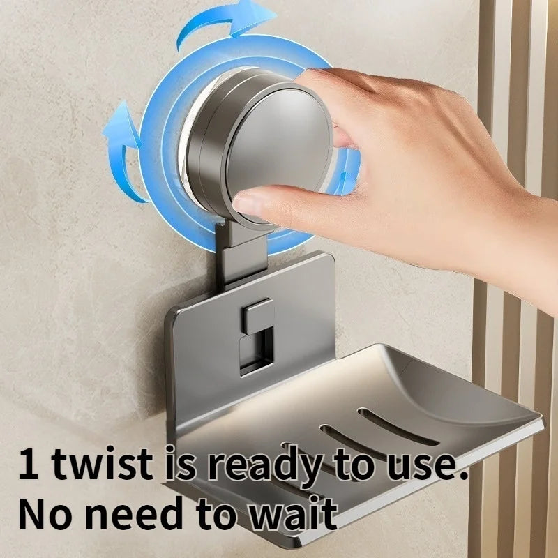 No-Drill Suction Cup storage rack soap storage rack Toilet drain box Wall-mounted bathroom soap storage rack Household soap box