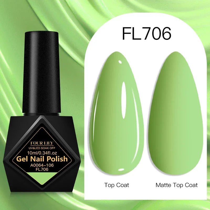 10ml Gel Nail Polish 162 Colors Nail Supplies Vernis Semi Permanent Nail Art Manicure Soak Off LED UV Gel Nail Varnishes Summer