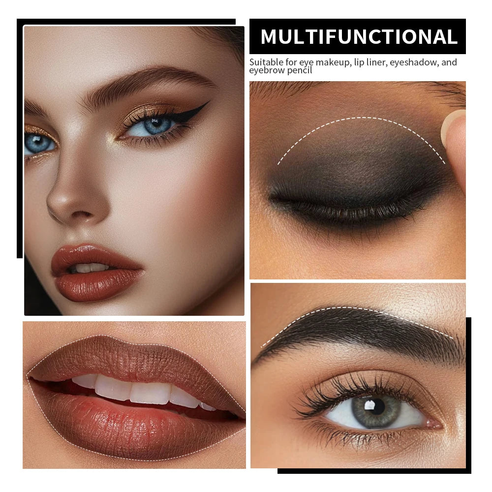 Lakerain Long-lasting Gel Eyeliner Soft Waterproof And Sweat-proof Matte Black Silver Brown Eye Liner Pen Makeup Cosmetic