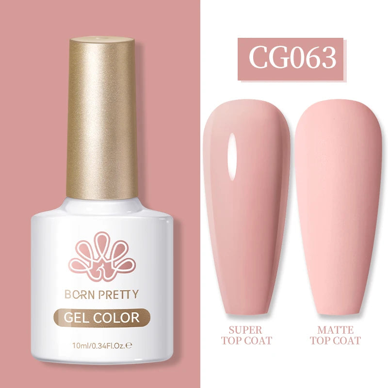 BORN PRETTY 10ML Gel Nail Polish for All Season Black White Baby Green Yellow Pink Semi Permanent Nail Salon Design French Nails