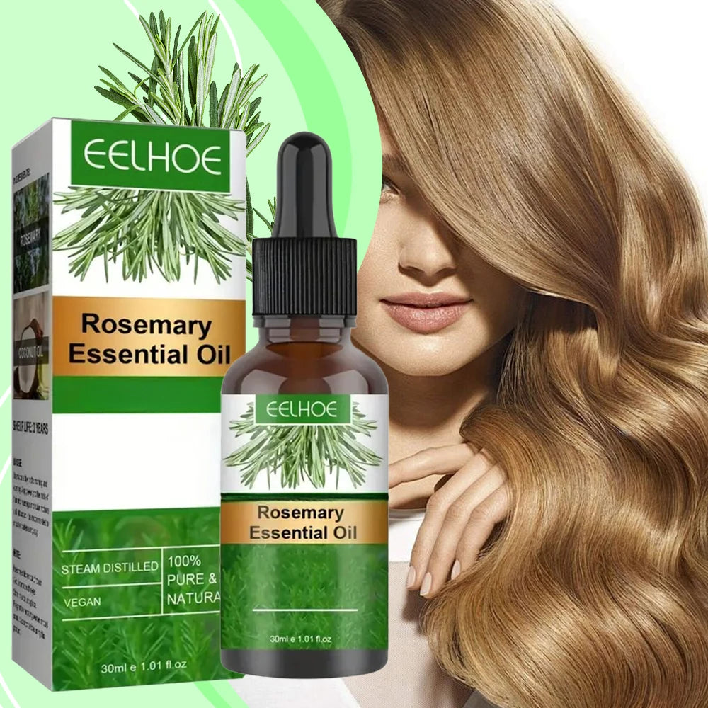 Natural Rosemary Hair Growth Essential Oil  Strengthening Nourishing Moisturing Softening Luster Shiny Hair Care Healthy