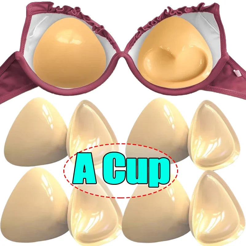 A-D Cup Double Sided Adhesive Bra Breast Triangular Pads Push-up Women Thicker Nipple Cover Patch Bikini Inserts for Swimsuit