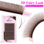 AGUUD NEW L M Brown 3D W Three-Core Shape Lashes Extension Premade Fan 3D Fairy Spike Eyelash W Style Natural 3D W Sandwich Lash