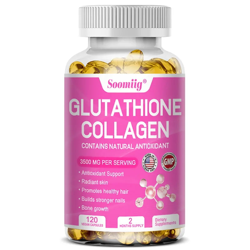 Collagen with Glutathione, Advanced Hydrolyzed Formula for Optimal Absorption, Skin, Hair, Nails & Joints, Natural Antioxidant Supplements