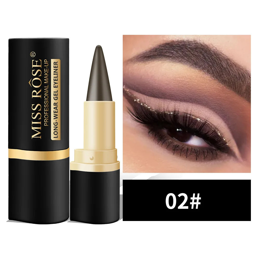 Gel Eyeliner Quick Dry Matte Smudge Proof Waterproof Eye Liner Pencil Bridal Wedding Day Party Stage Makeup for Women Girls