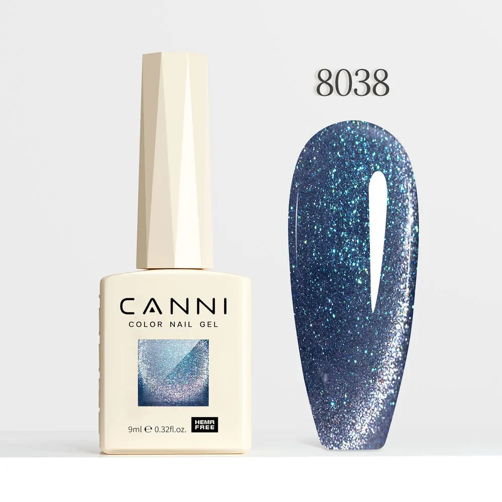 CANNI TPO/HEMA FREE Cat Eye Gel Nail Polish 9ml 48 Colors High Gloss UV-Removable Nail Art for Salon & DIY Manicure
