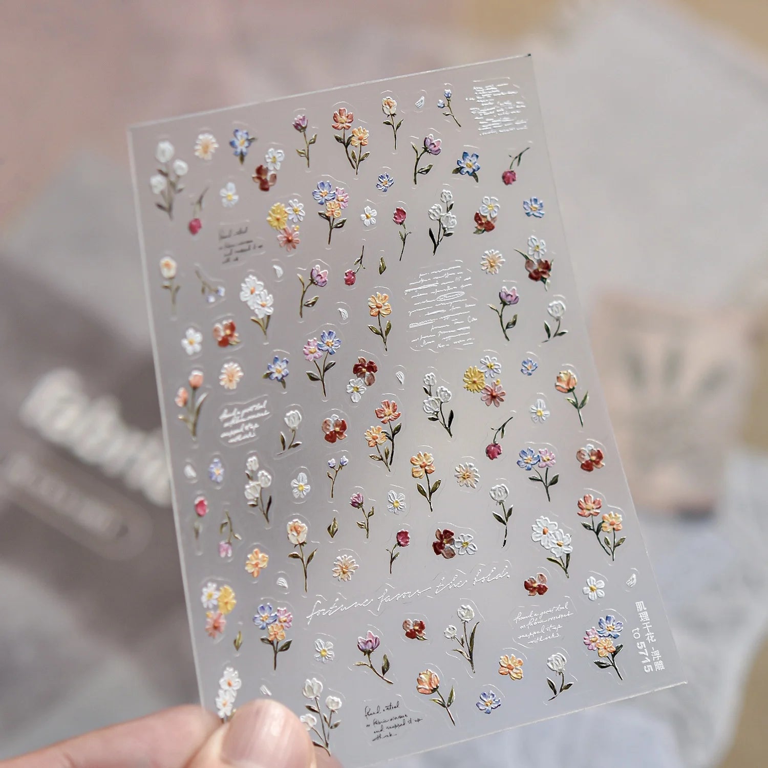 5D Summer Ocean Nail Stickers Seaside Vacation Colorful Fish Bubble Starfish Little Octopus Nail Decal Fresh Sea Manicure Decor