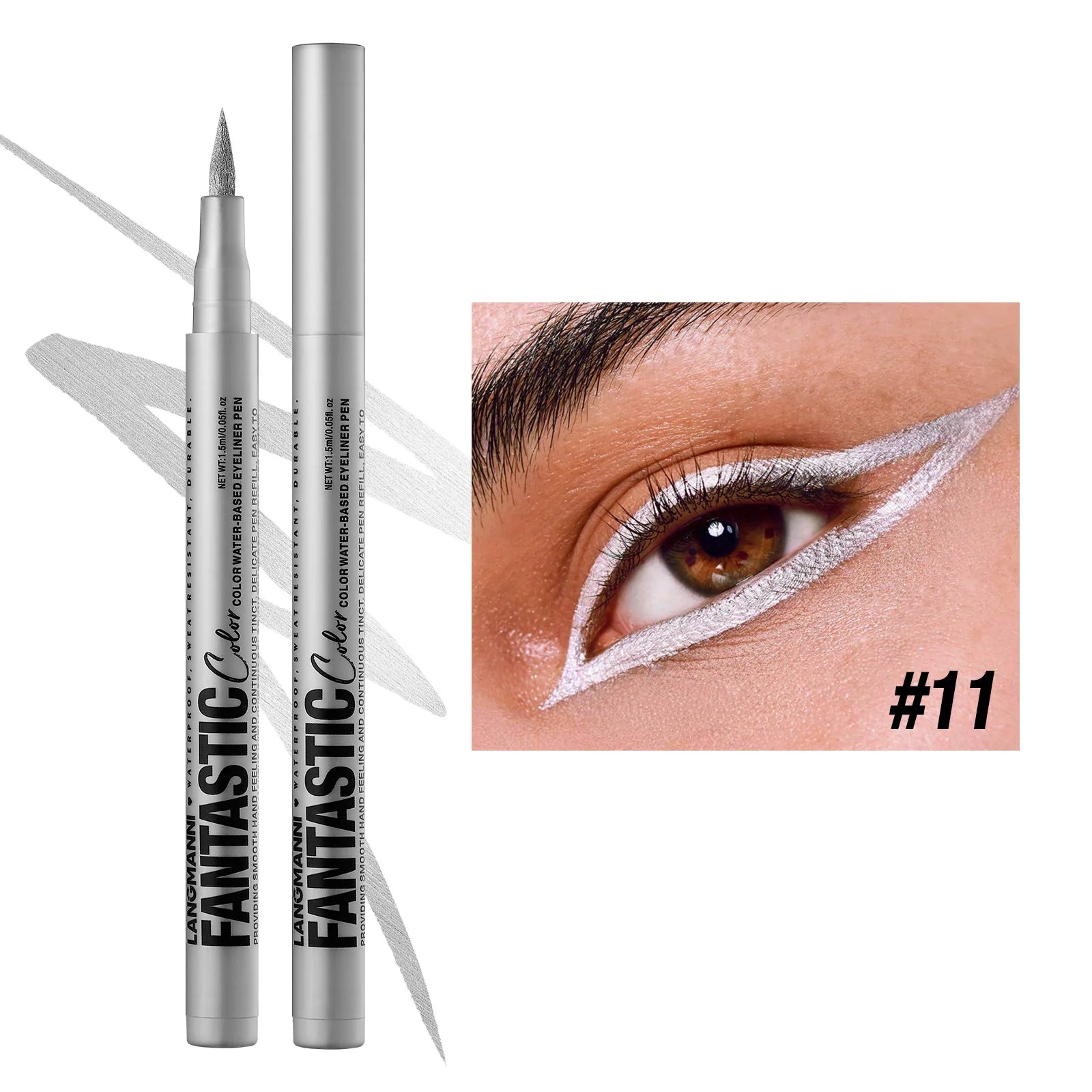 Matte Dark Purple Red Eye Liner Makeup White Liquid Eyeliner Quick-Drying Waterproof Eyeliner Pencil Long-Lasting 12 Color Eyes
