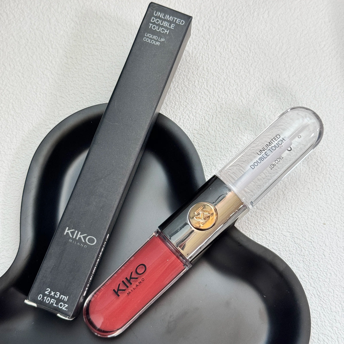 Kiko Double Headed Lipstick Transparent Mirror Non Fading Non Stick Cup Lip Gloss Milk Tea Bean Paste Naked Nature Lip Makeup