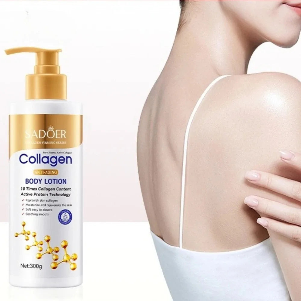300g SADOER Collagen Body Lotion Skin Care Moisturizing Hydrating Refreshing Body Care Moisturizing Skincare for Women Lotion