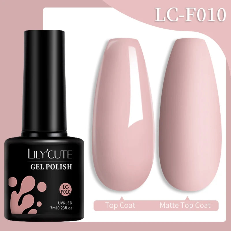 LILYCUTE 7ml Champagne Rose Gold Glitter Gel Nail Polish Colorful Sparking Long Lasting Manicure Soak Off Nails Art Gel Varnish