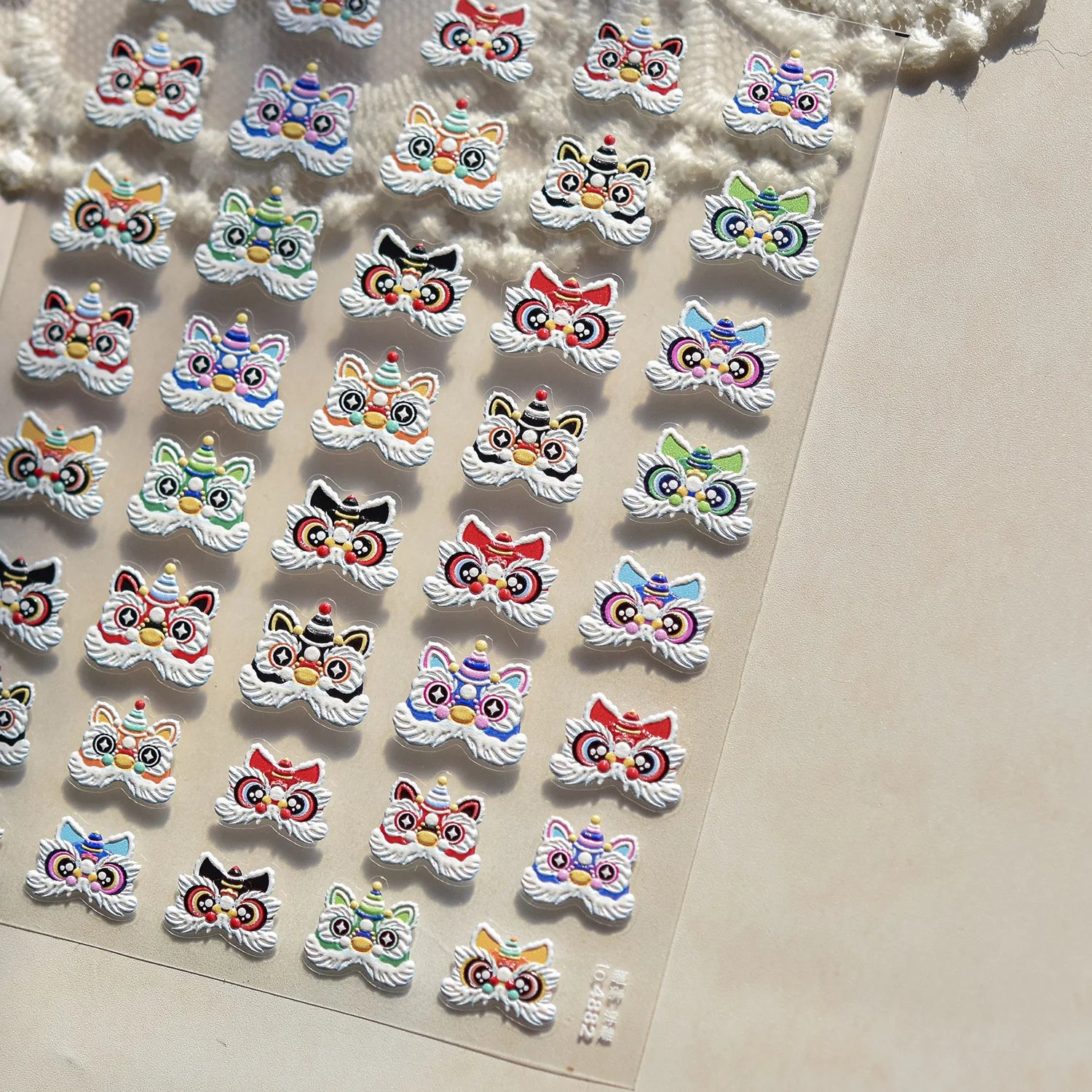Golden Lucky Cat Nail Art Decorations Stickers Good Luck Gong Xi Fa Cai 5D Self Adhesive Nail Decals Wholesale Dropshipping