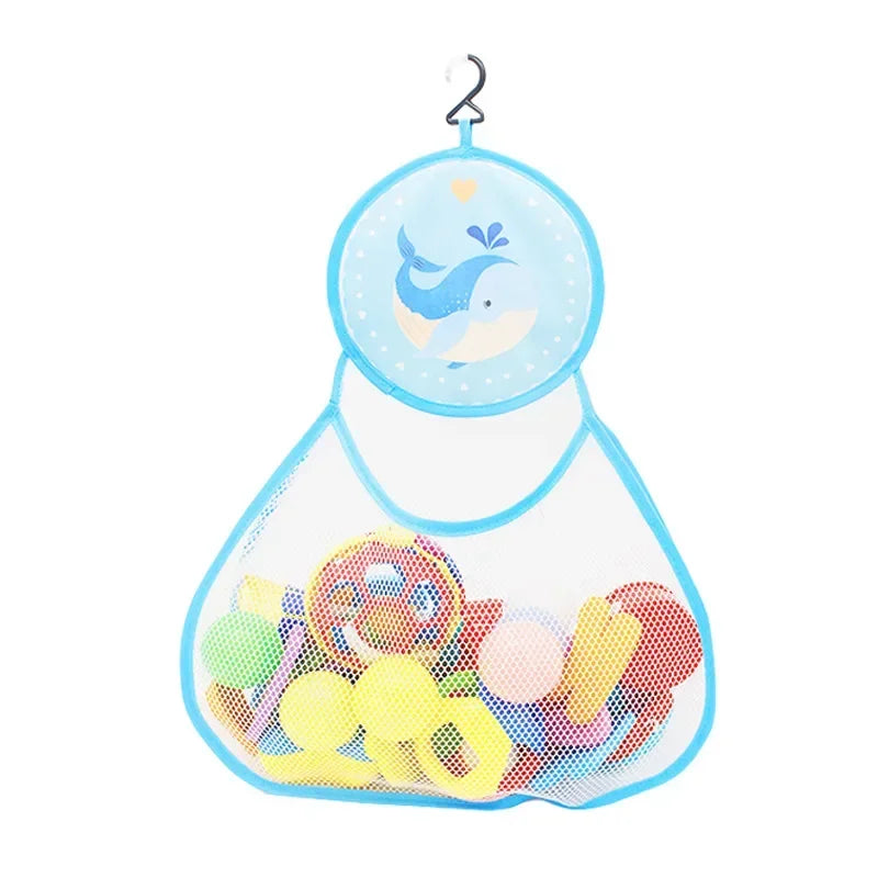 New Cute Animal Bath Toys Kids Baby Tidy Storage Suction Bathroom Bathtub Doll Hanging Bag Basket Mesh Storage Bag Water Toys