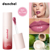 Coconut Water Lip Tint Long-lasting Hydration Flawless Full Color Glossy Finish Non-Sticky Waterproof Smudge-Resistant Lip Tint