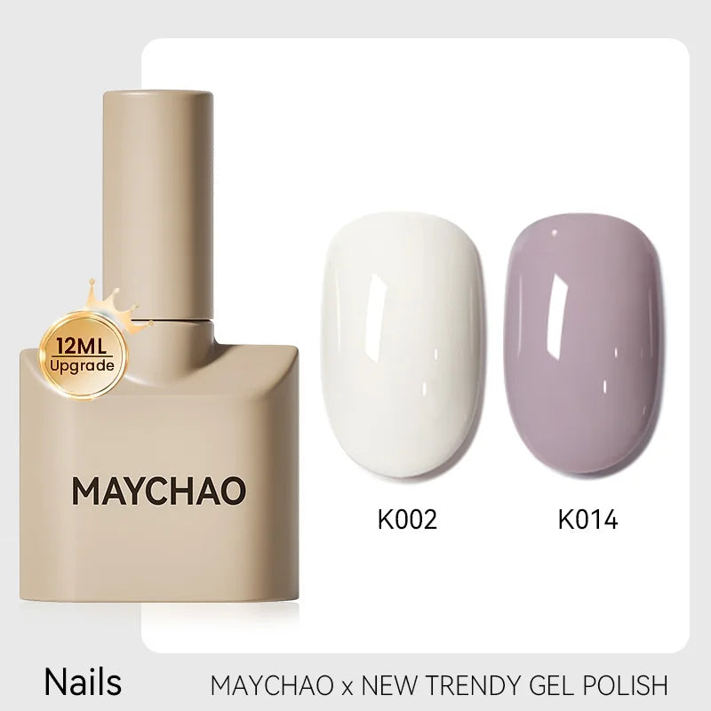 MAYCHAO 12ml Gel Nail Polish Set Professional Salon Nail Art Gels Varnish UV LED Semi Permanent Nail Lacquer Nail Supplies