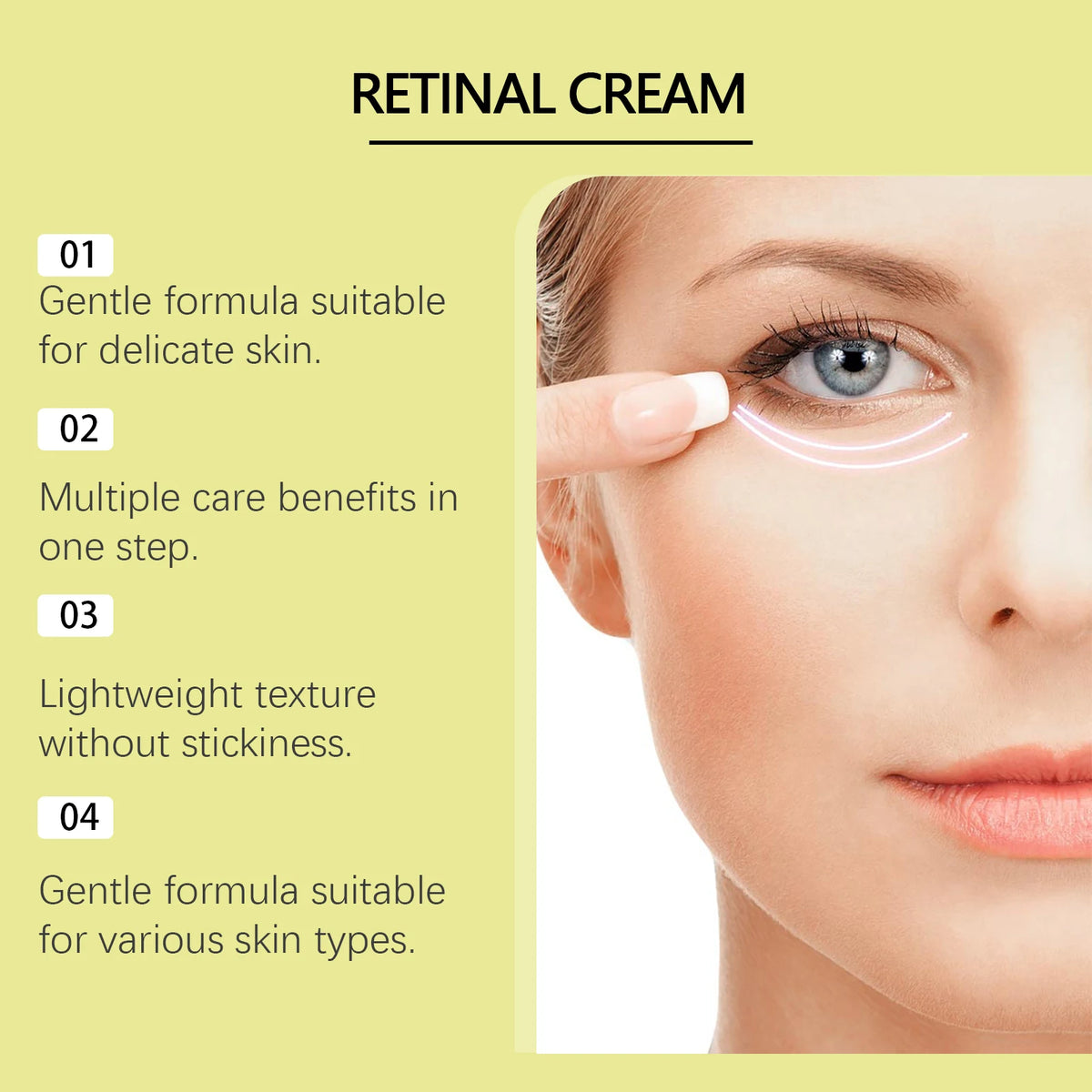 Korean Skincare Retinol Cream Brightening Firming Moisturizing Face Neck Day Night Lightweight Fast Absorbing Skin Care