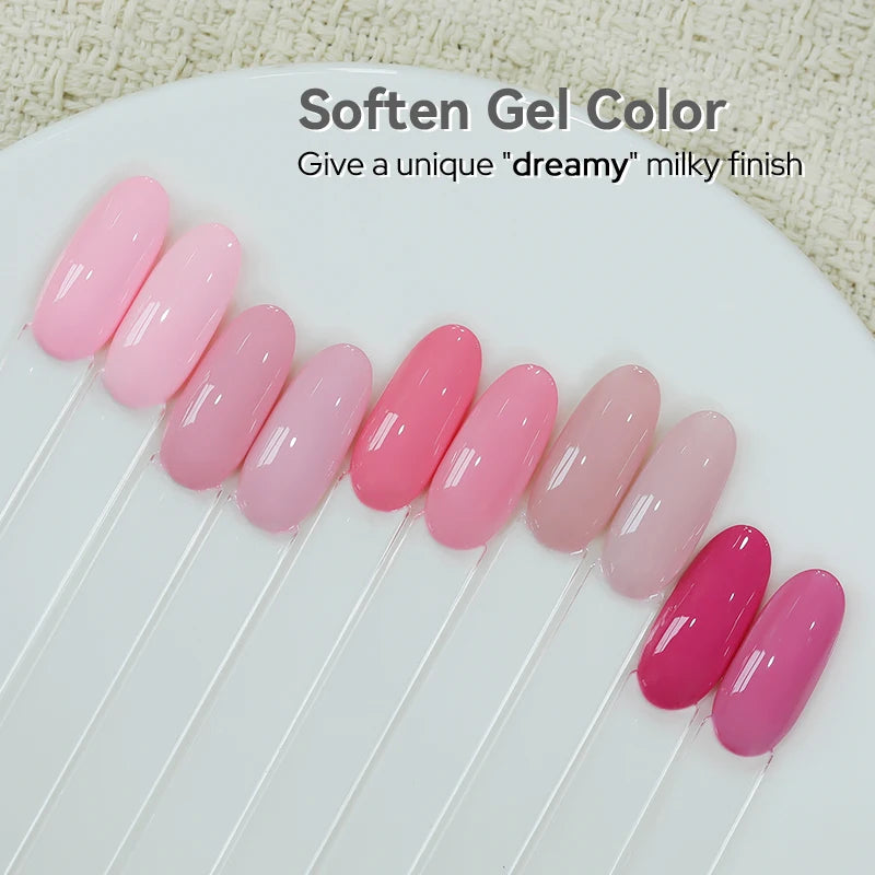 BORN PRETTY Milky Top Coat White Translucent Jelly UV Gel Nail Polish 10ml Semi Permanent  Apply Any Color Gel Varnish Manicure
