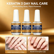 3 Days Nail Care Oil Keratin Amino Acid Formula Fast Dry 90s Salon Shine No Chip Deep Moisture Nail Strengthener,15ml
