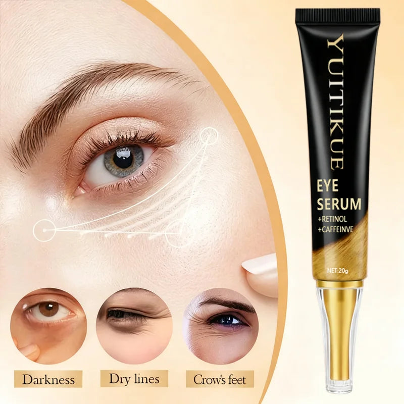 YUITIKUE Eye SerumContains retinol and caffeine, deeply moisturizing, firming, suitable for all skin types