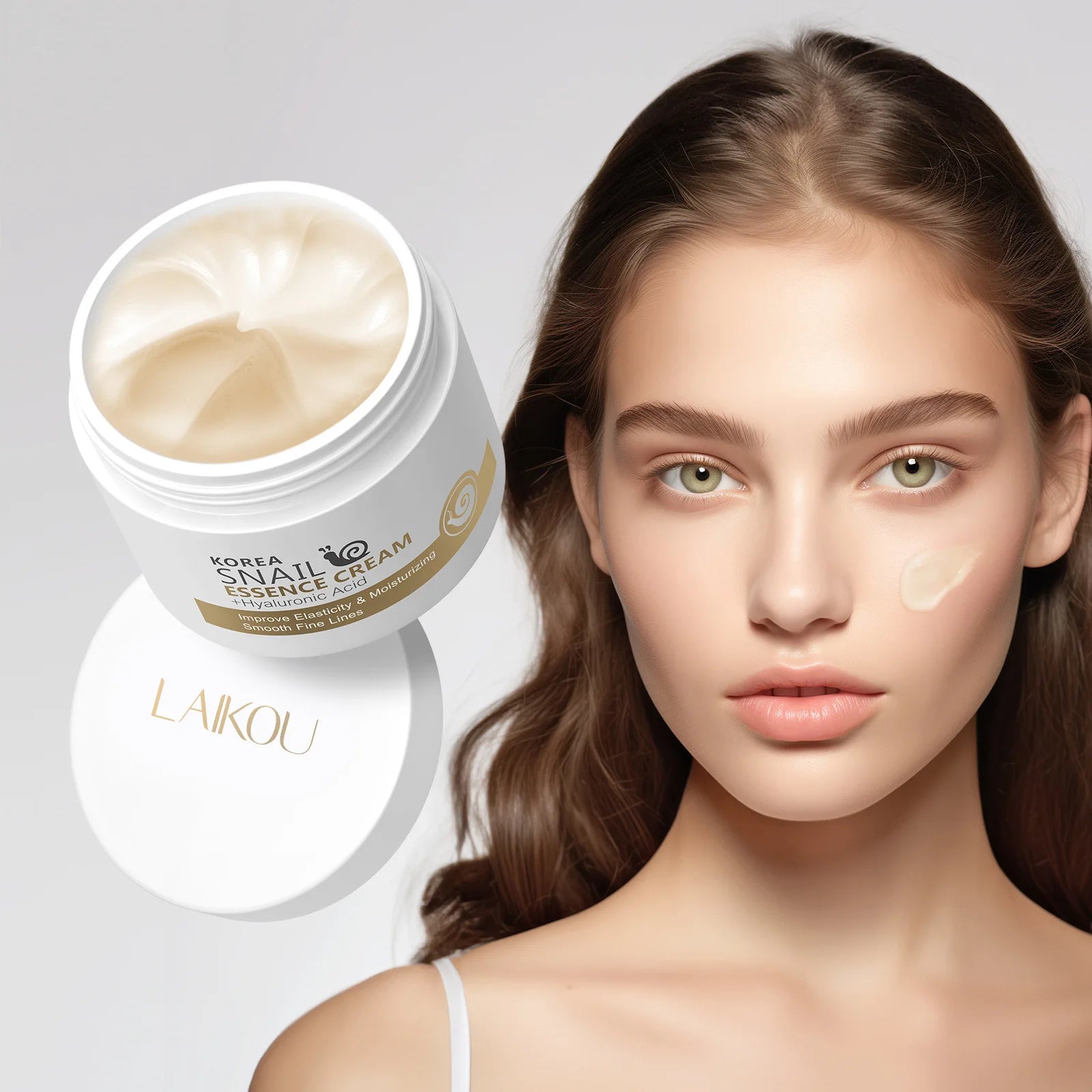 LAIKOU Snail Anti-aging Cream Moisturizing Nourish Heavy Bright Whitening Day Cream Long-Lasting Moisturization Face Cream 25g