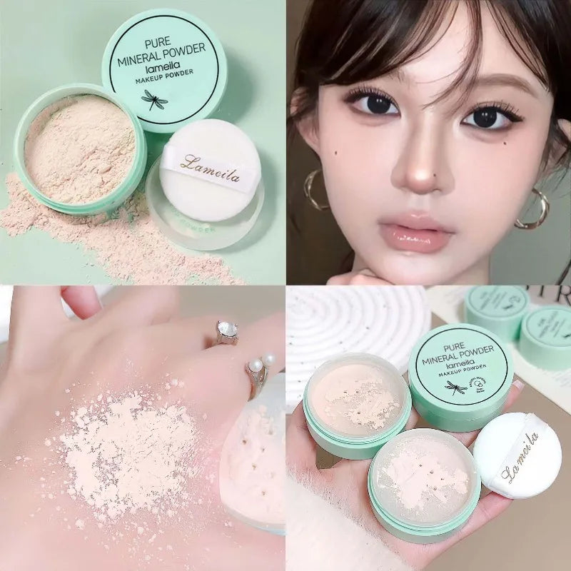 3 Colors Makeup Loose Powder Professional Oil-control Waterproof Natural Face Finishing Powder Long Lasting Matte Setting Powder