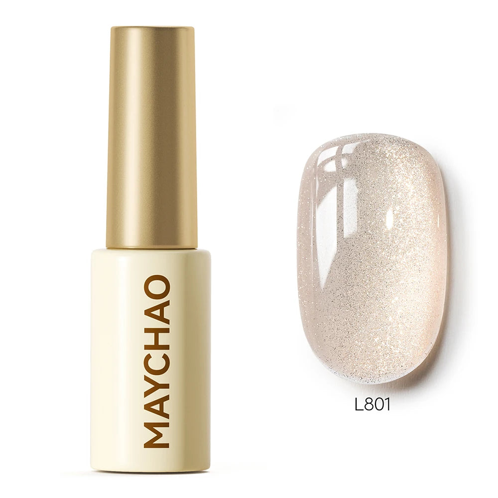 MAYCHAO 5ML Gel Nail Polish 9D Laser Diamond Glitter Cat Eye Gel Semi-Permanent Soak Off UV LED Gel Nail Manicure Tools Nail Art