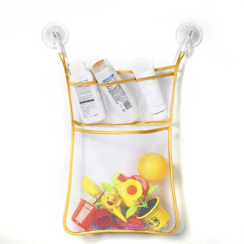 New Cute Animal Bath Toys Kids Baby Tidy Storage Suction Bathroom Bathtub Doll Hanging Bag Basket Mesh Storage Bag Water Toys