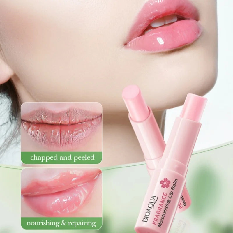 Sakura Moisturizing Lip Balm, Intense Moisturizing and Nourishing, Softens Lips, Prevents Dryness, Day and Night Care, Suitable for Both Men and Women, Lip Care