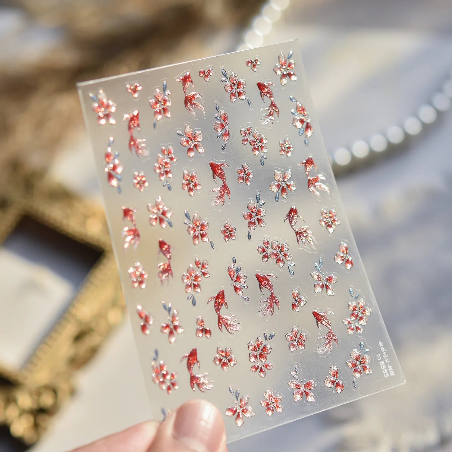 1pcs Japanese Cute Graffiti Lines Nail Art Stickers 5D Embossed Butterfly Rabbit Nail Art Accessory Stickers Self Adhesive Decal