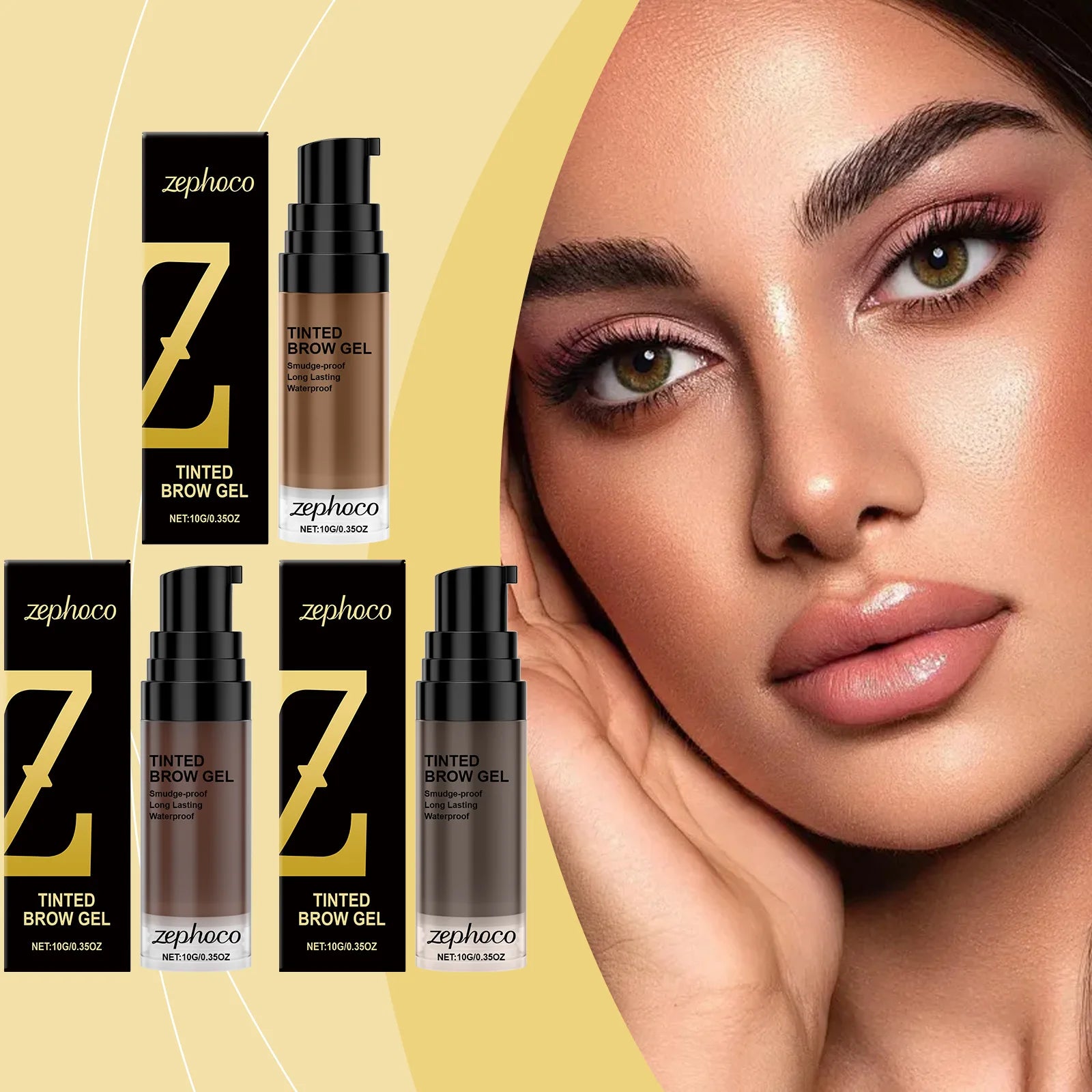 Dye Eyebrow Gel Cream Waterproof Long Lasting Highly Tinted Makeup Smoothing Brown Eye Brow Smudgeproof Natural Cosmetic Liquid