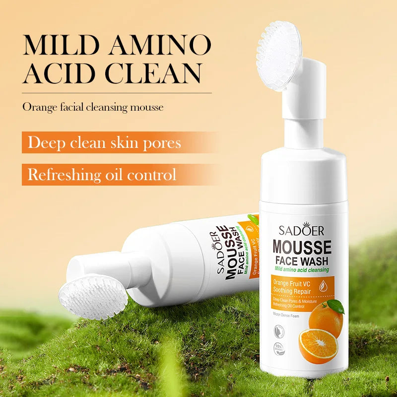 SAODER Fruits Facial Cleanser Face Wash Foam Massasge Cleansing Mossee Moisturizing Hydrating Korean Skin Care