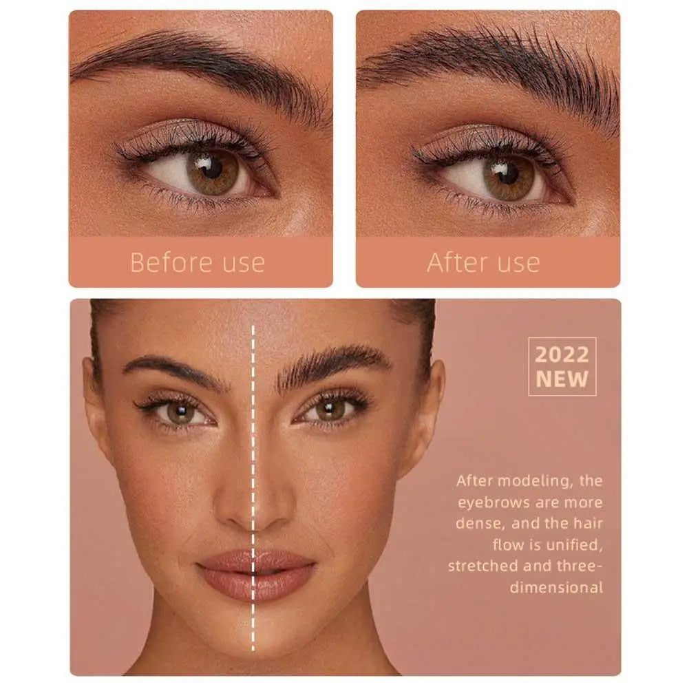 Clear Eyebrow Styling Gel Soap Wax Intense Hold Brow Lamination Effect Waterproof Non-Smudging Feathery Wild Brow Shaping Cream