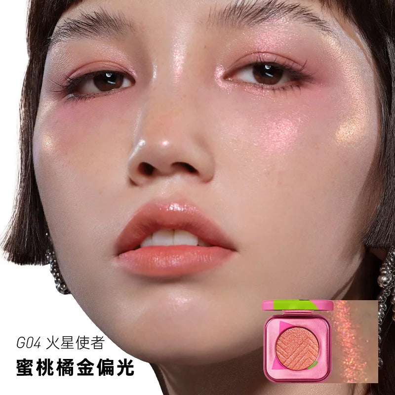 Kaleidos Space Age Prophecy Highlighter Chrome Glitter Palette Face Makeup Chameleon Diamond Powder Brightening Eye